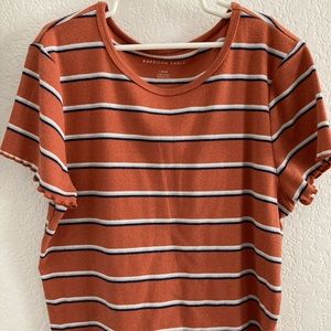 striped american eagle top !